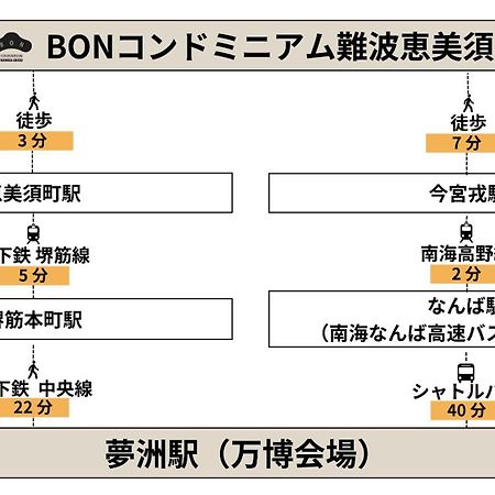 BON Condominium Namba Ebisu Osaka Bagian luar foto